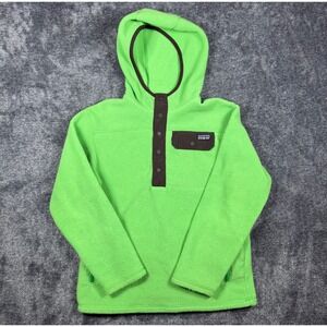 Patagonia Synchilla Fleece Hoodie Boys Medium 10 Lime Green Snap-T Pullover